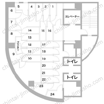 サワダビル／恵比寿ライズオフィス1st7階の間取図