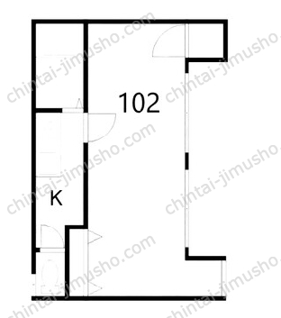 初沢町貸テナント1階の間取図