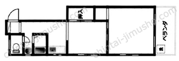 桂月ビル5階の間取図