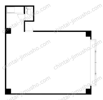 本町6丁目貸事務所1階の間取図