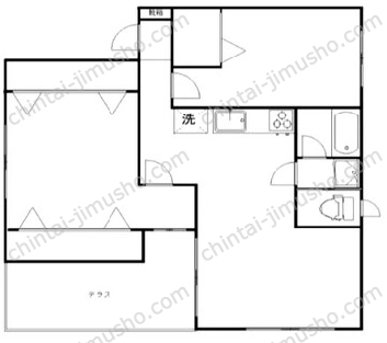 テラスオザワ3階の間取図