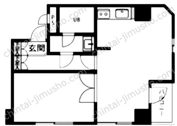 骨董通りビル4階の間取図