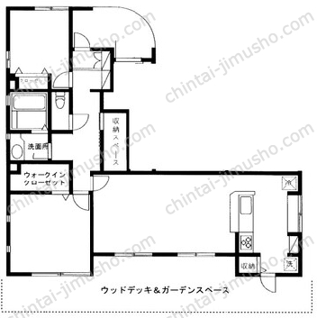 青山ガーデンハウス1階の間取図