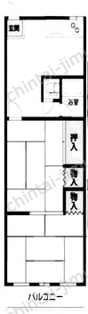 小倉第六マンション3階の間取図