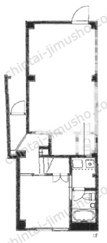 松庵2丁目貸店舗1階の間取図