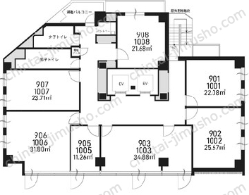 H1O渋谷神南の間取図