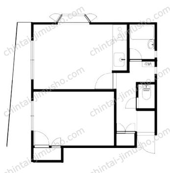 佐藤アパート1階の間取図