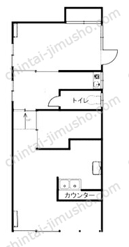 八蔵荘1階の間取図