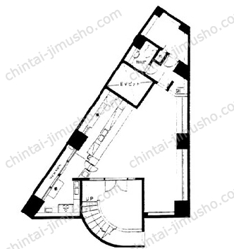 渋谷KKビルB1階の間取図