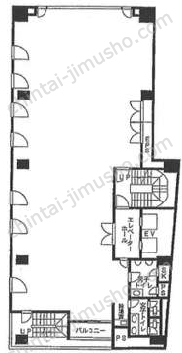 渋谷KIビル6階の間取図