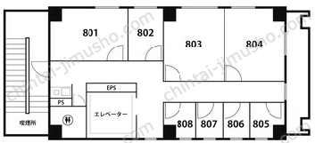 天翔オフィス神田の間取図