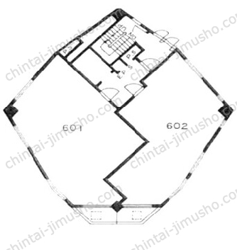 府中センタービル6階の間取図