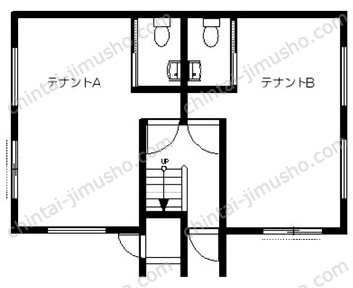 レオンハウス1階の間取図
