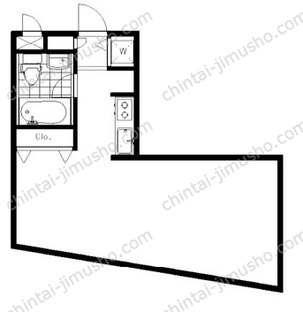 市谷砂土原町Tテラス4階の間取図