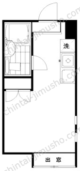 岡村マンション1階の間取図
