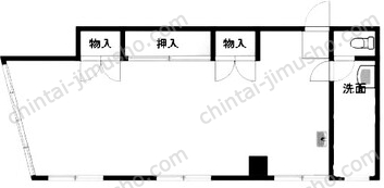 蔵前古山ハイツ5階の間取図