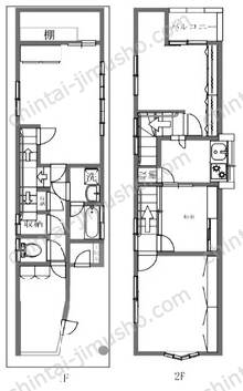 学芸大学貸戸建一棟の間取図
