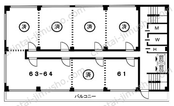 喜助新神田ビルの間取図