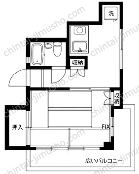斉藤ビル2階の間取図
