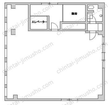 室岡ビル3階の間取図