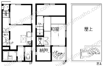 千住旭町店舗事務所一棟の間取図