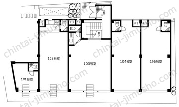キャッスル並木1階の間取図