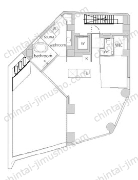 TheRoom等々力 WEST4階の間取図