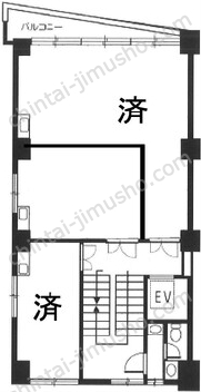 渋谷新生ビル9階の間取図