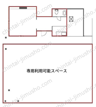 ヒルサイドハウス1階の間取図