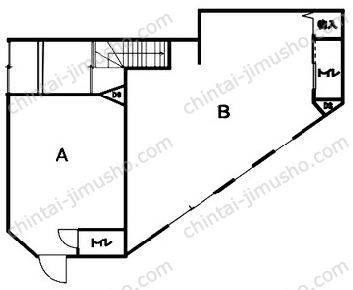 （仮称）亀有3丁目貸店舗1階の間取図