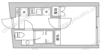 クーカイ・テラス祐天寺1階の間取図