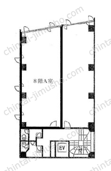 宮益SKビル8階の間取図