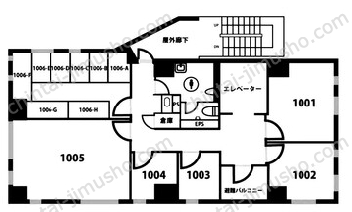天翔オフィス後楽園の間取図