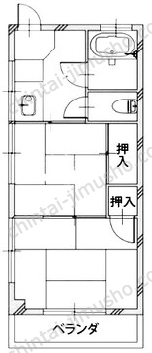 小川マンション4階の間取図