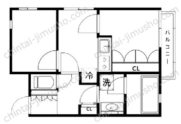 コート矢口2階の間取図