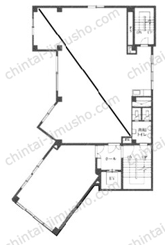 ハイライフ立川／三多摩第一ビル2階の間取図