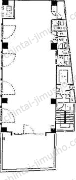 市谷東ビル3階の間取図