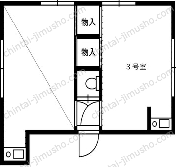 谷中ハウス1階の間取図