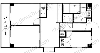 亀戸サニーフラット3階の間取図