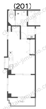 スリーストーリー広尾マンション2階の間取図