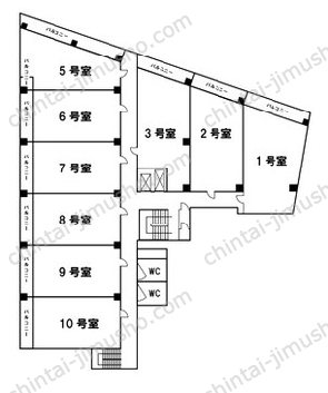 新陽ビル9階の間取図