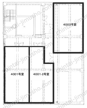 品川TS倉庫4階の間取図