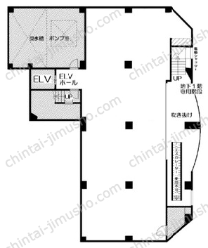 豊勢金町ビルB1階の間取図
