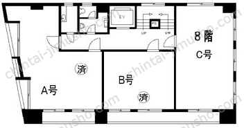 ACPビル8階の間取図