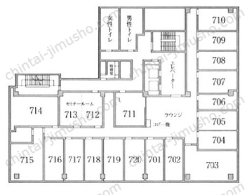 船橋本町プラザビル COLLECTIVE OFFICE7階の間取図