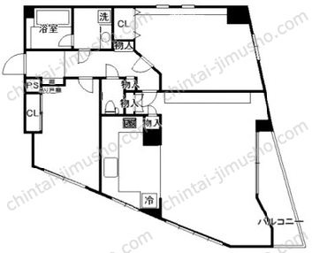 杉村マンション4階の間取図