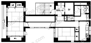 青木ビル9階の間取図