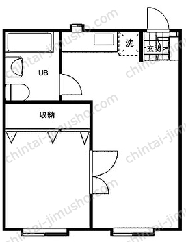 高輪マンション2階の間取図