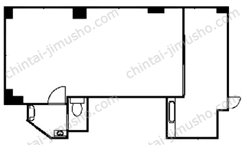 堀ビル1階の間取図