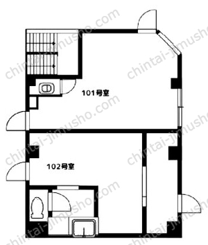 酒井ビル1階の間取図
